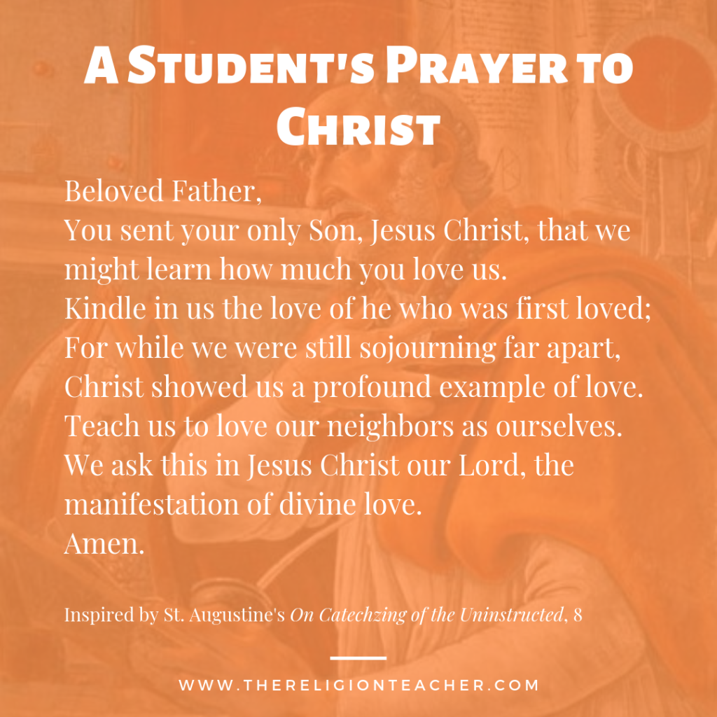 Saint Augustine Prayers for Catechists, Teachers, Students