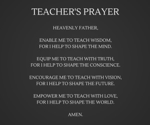 A Teacher's Prayer